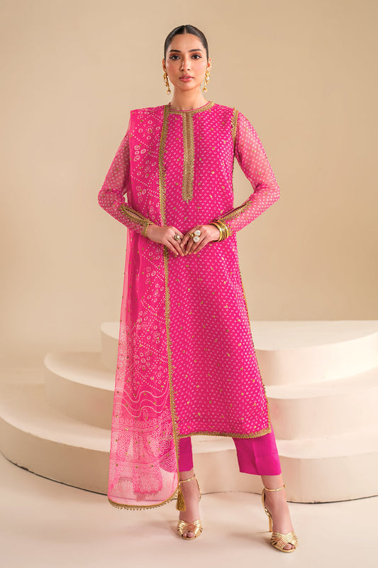 Baroque | Formals Collection | EMBROIDERED CHIFFON UF-626 - Formal Dress - available at Maria Faisal in UK and USA.
