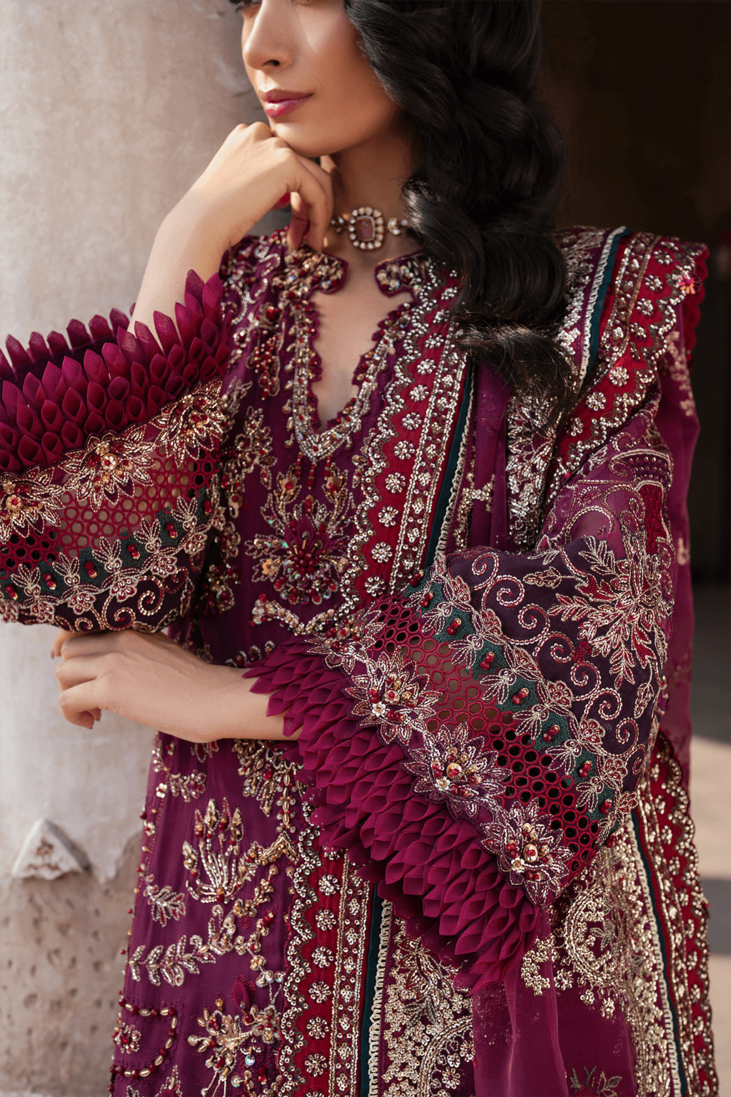 Iznik | Luxury Chiffon | ILC-04 by Maria Faisal - Registered Vendor of : Iznik - type : Ladies Clothes - 100% original wedding dresses