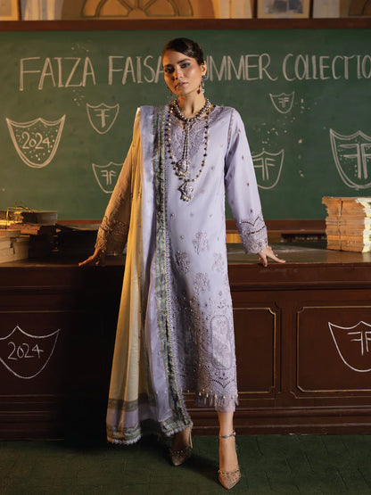 Faiza Faisal | Maya Luxury Lawn | Nazali - Maria Faisal