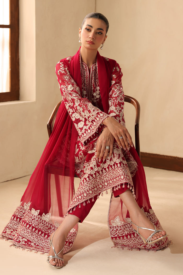 Baroque | Formals Collection | EMBROIDERED CHIFFON UF-4491 - Formal Dress - available at Maria Faisal in UK and USA.