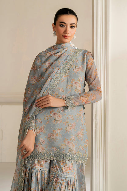 Baroque | Formals Collection | EMBROIDERED CHIFFON UF-4165 - Formal Dress - available at Maria Faisal in UK and USA.