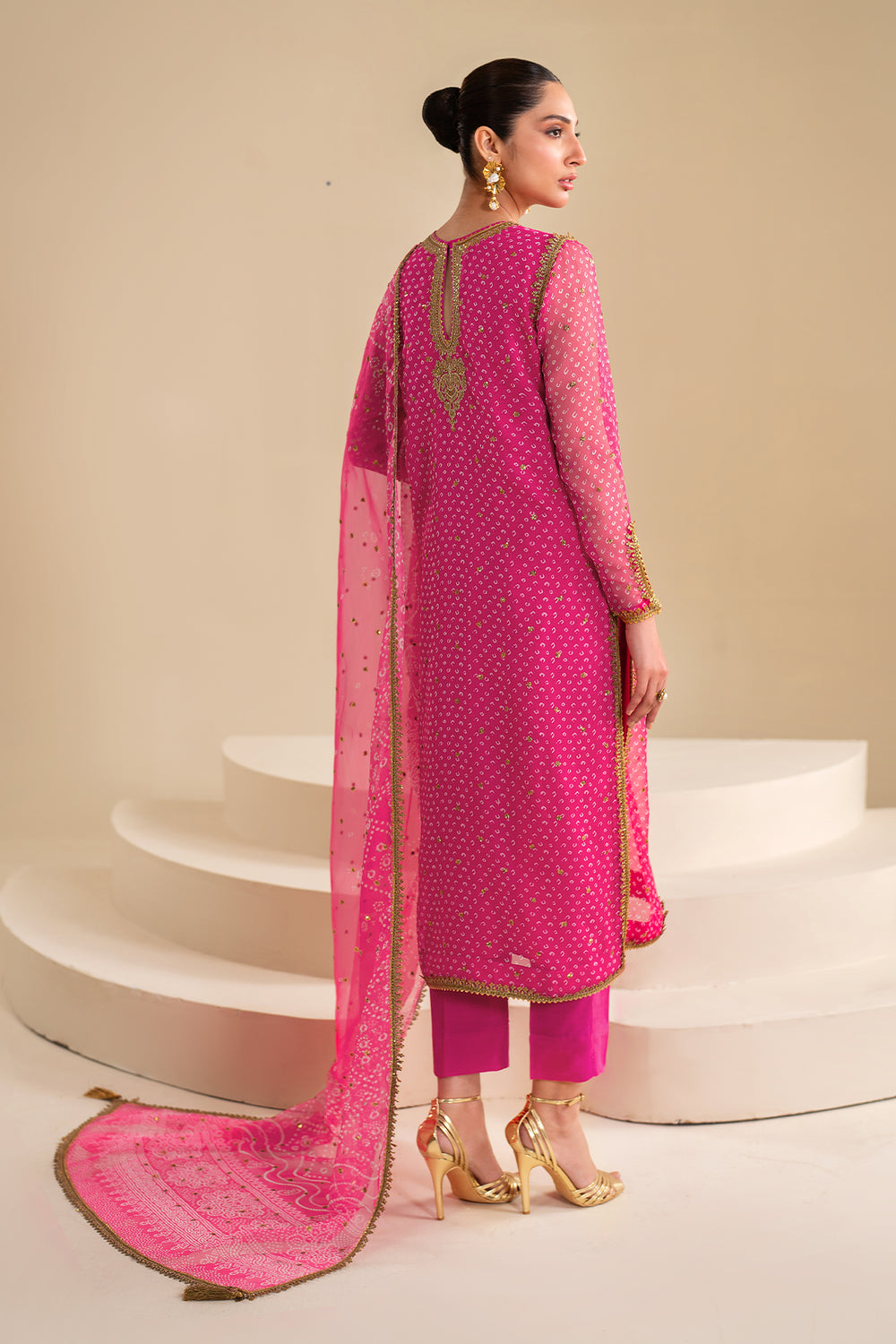 Baroque | Formals Collection | EMBROIDERED CHIFFON UF-626 - Formal Dress - available at Maria Faisal in UK and USA.