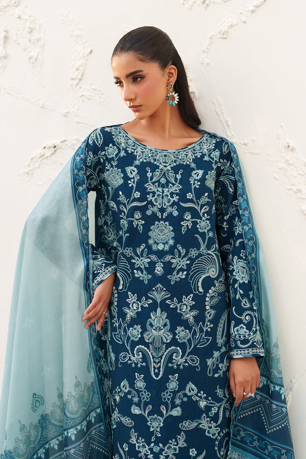 Baroque | Formals Collection | EMBROIDERED RAW SILK UF-4384 - Formal Dress - available at Maria Faisal in UK and USA.