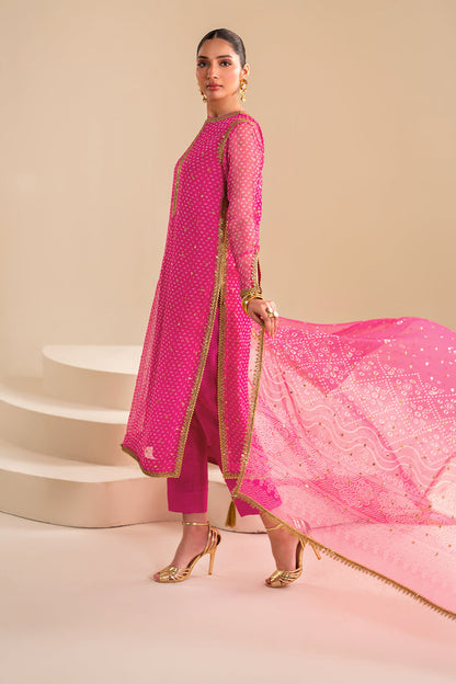 Baroque | Formals Collection | EMBROIDERED CHIFFON UF-626 - Formal Dress - available at Maria Faisal in UK and USA.