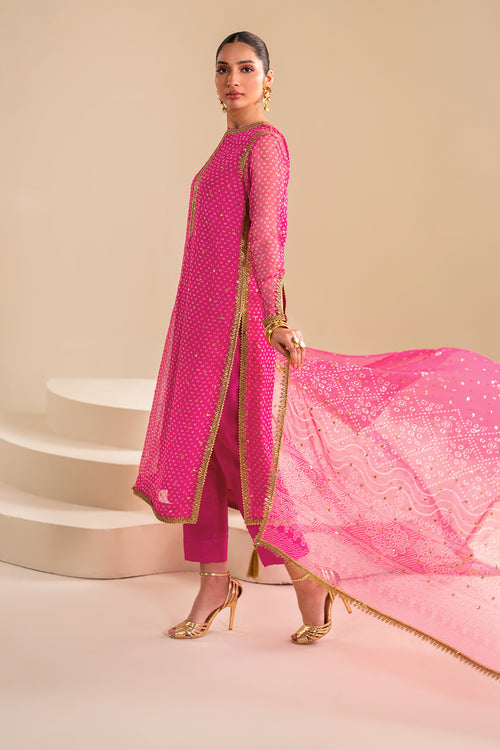 Baroque | Luxury Pret 24 | CHIFFON UF-626 - Designer Dress with Intricate embroidery and embellishments. Shop elegent wedding dress at Maria Faisal.