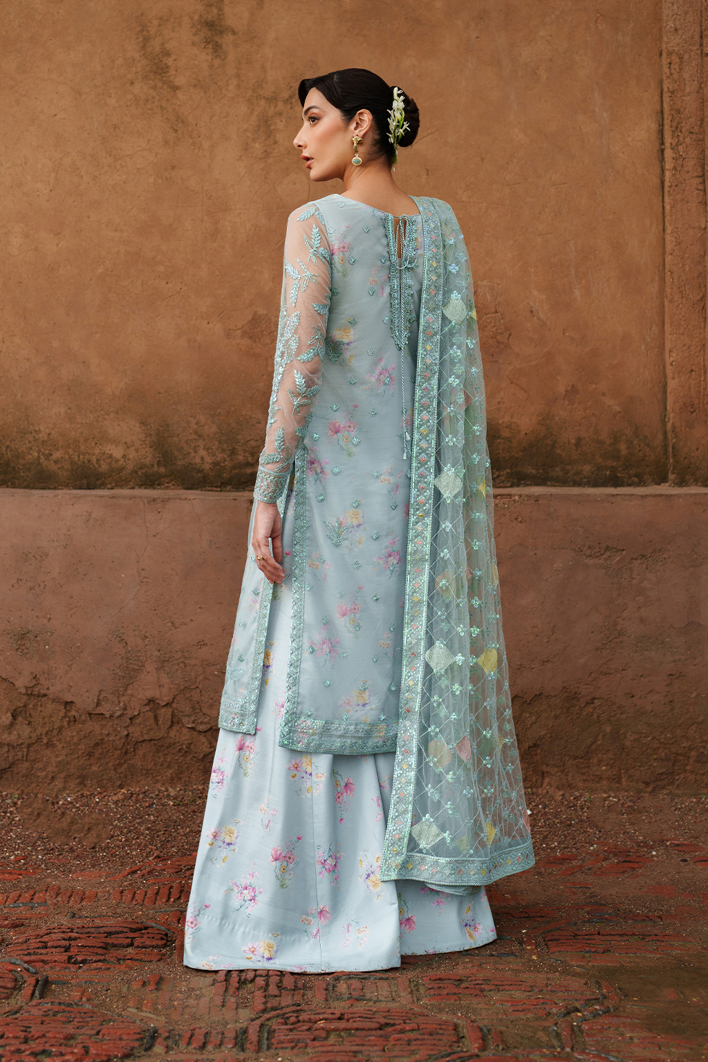 Iznik | Festive Formal | UE-535 Embroidered Net - Ladies Clothes - Maria Faisal