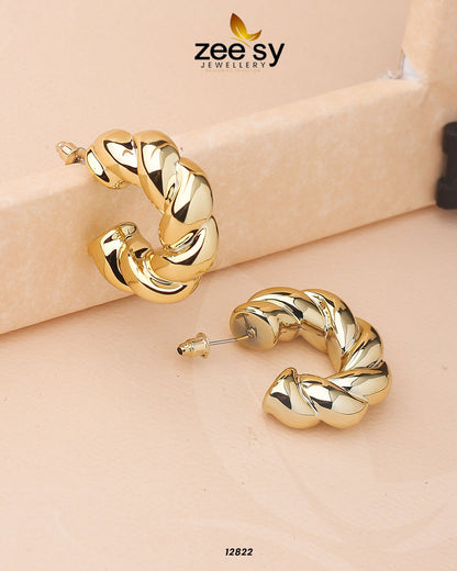 Twisted Hoop Earring - Earrings 