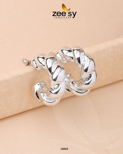 Twisted Hoop Earring - Earrings 