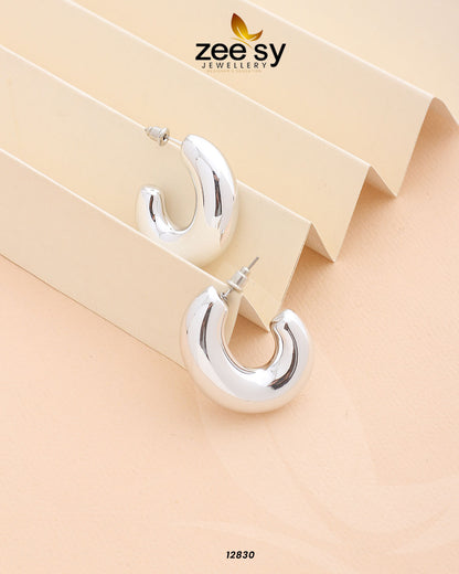 C-Type Stud Earrings - Earrings 