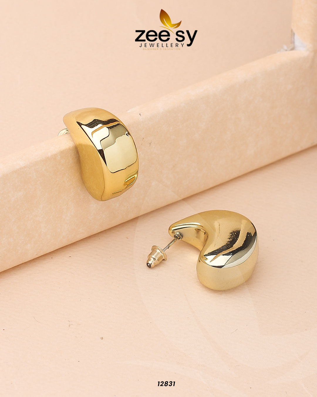 Crescent Hoop Earrings - Earrings 