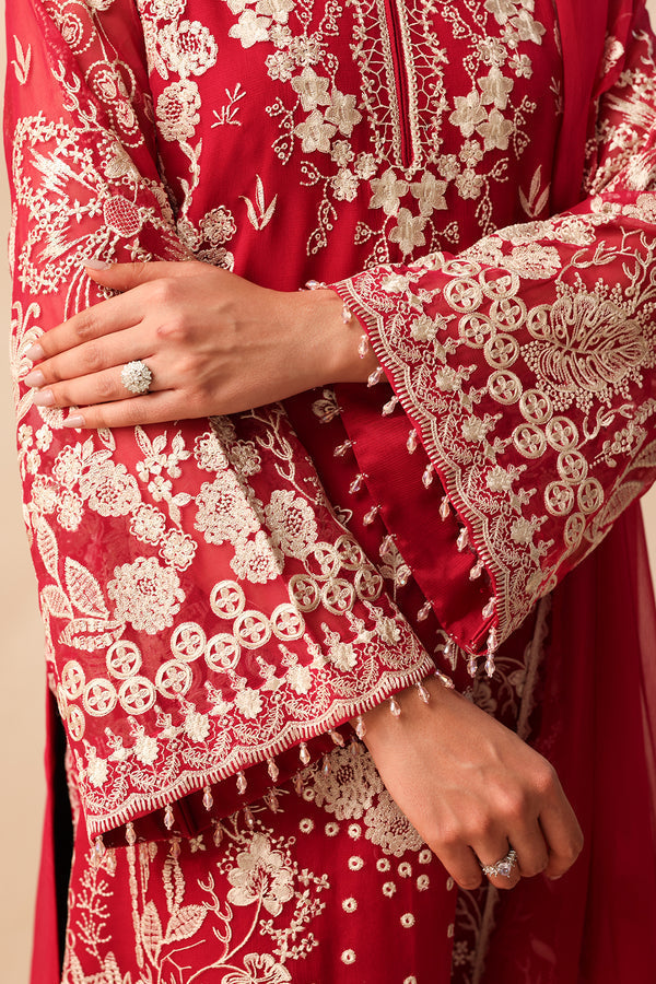 Baroque | Formals Collection | EMBROIDERED CHIFFON UF-4491 - Formal Dress - available at Maria Faisal in UK and USA.