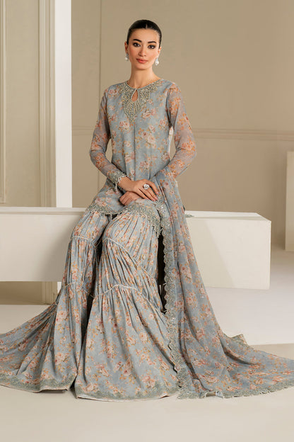 Baroque | Formals Collection | EMBROIDERED CHIFFON UF-4165 - Formal Dress - available at Maria Faisal in UK and USA.
