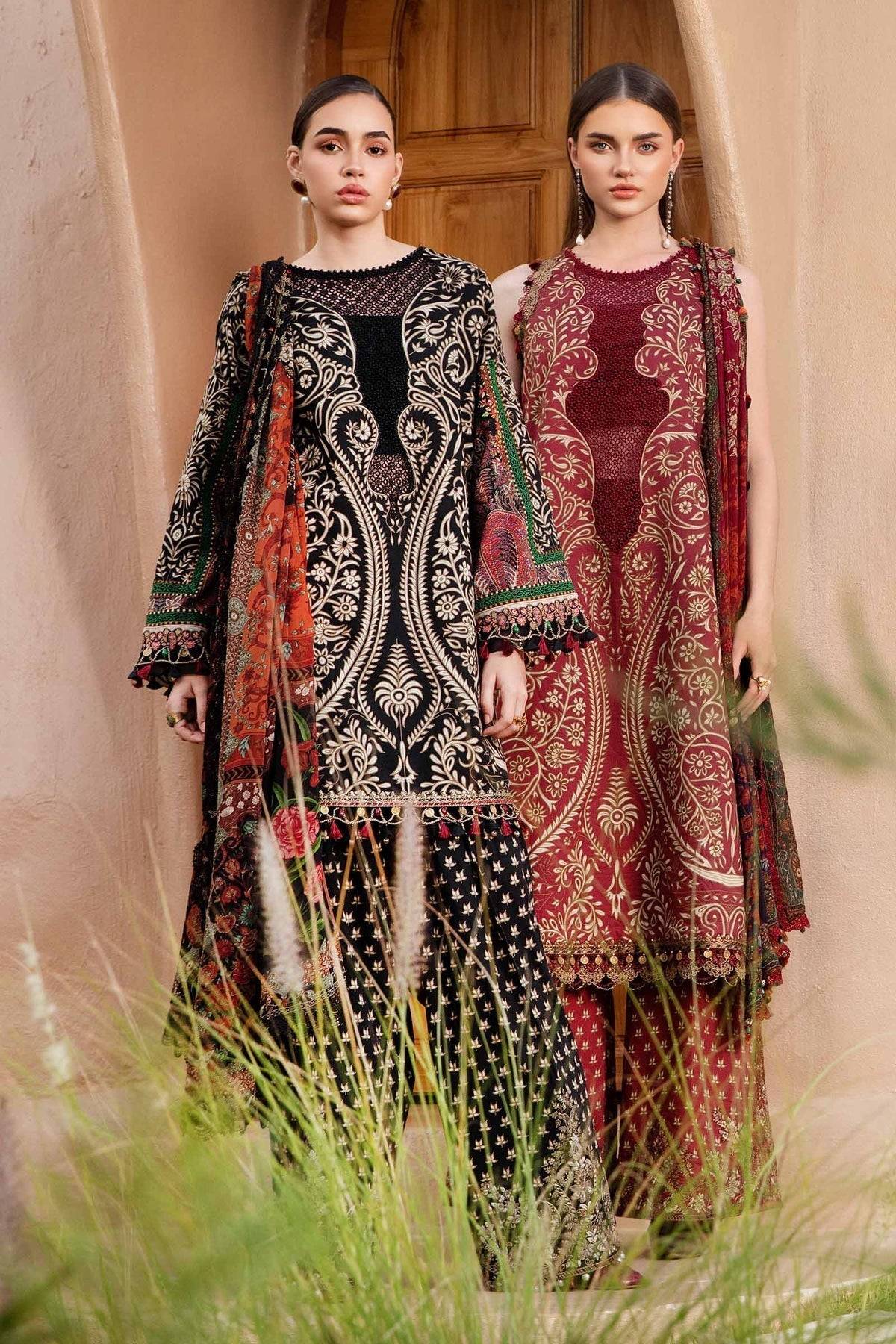 Maria B | M Prints 25 | MPT-2512-B by Maria Faisal - Registered Vendor of : Maria B - type : Ladies Clothes - 100% original wedding dresses
