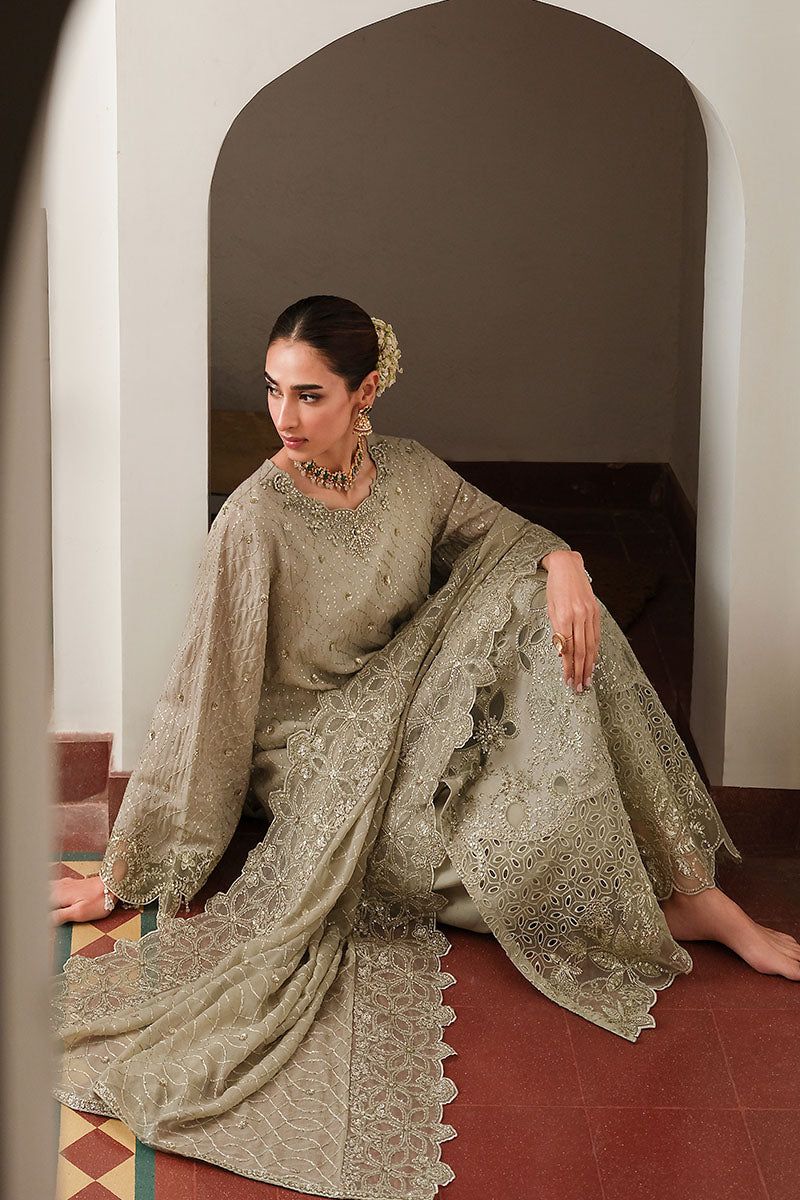 Cross Stitch | FW-25 RTW WEDDING EDIT-2 | ASHEN DREAM - Wedding Dress - available at Maria Faisal in UK and USA.