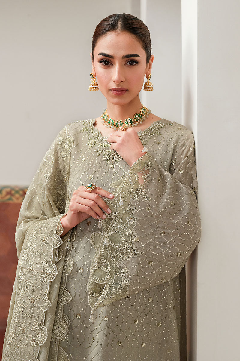 Cross Stitch | FW-25 RTW WEDDING EDIT-2 | ASHEN DREAM - Wedding Dress - available at Maria Faisal in UK and USA.