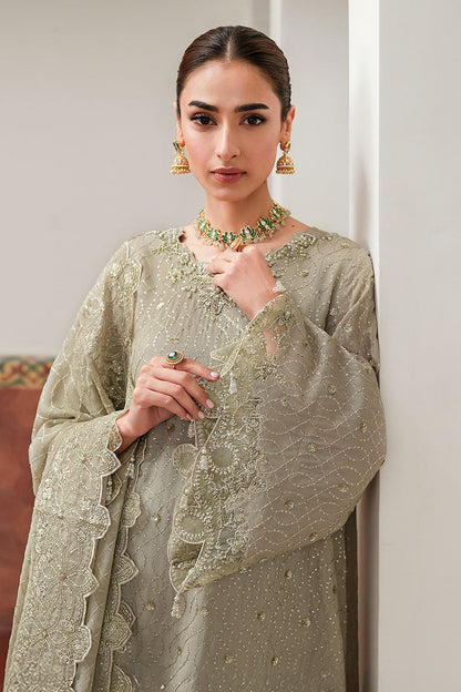 Cross Stitch | FW-25 RTW WEDDING EDIT-2 | ASHEN DREAM - Wedding Dress - available at Maria Faisal in UK and USA.