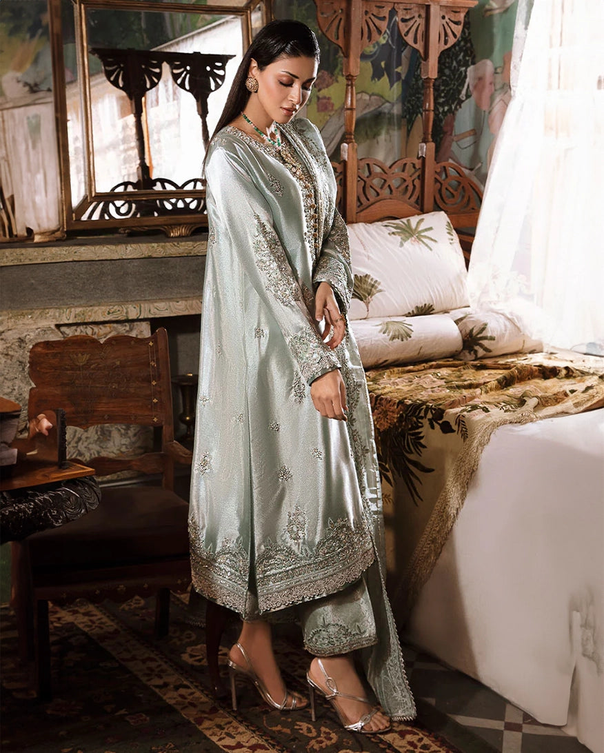Mushq | Sunehri Lama Silk | Heer - Formal Dress - available at Maria Faisal in UK and USA.