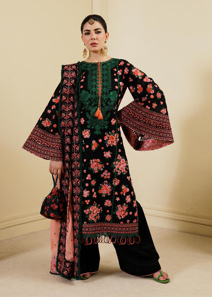 Hussain Rehar | Lawn SS 2023 | Noir - Ladies Clothes - Maria Faisal