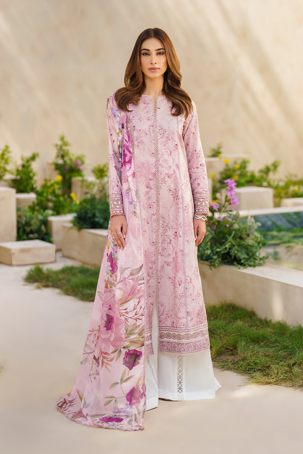 Iznik | Festive lawn 24 | SFL-06 - Designer Dress with Intricate embroidery and embellishments. Shop elegent wedding dress at Maria Faisal.