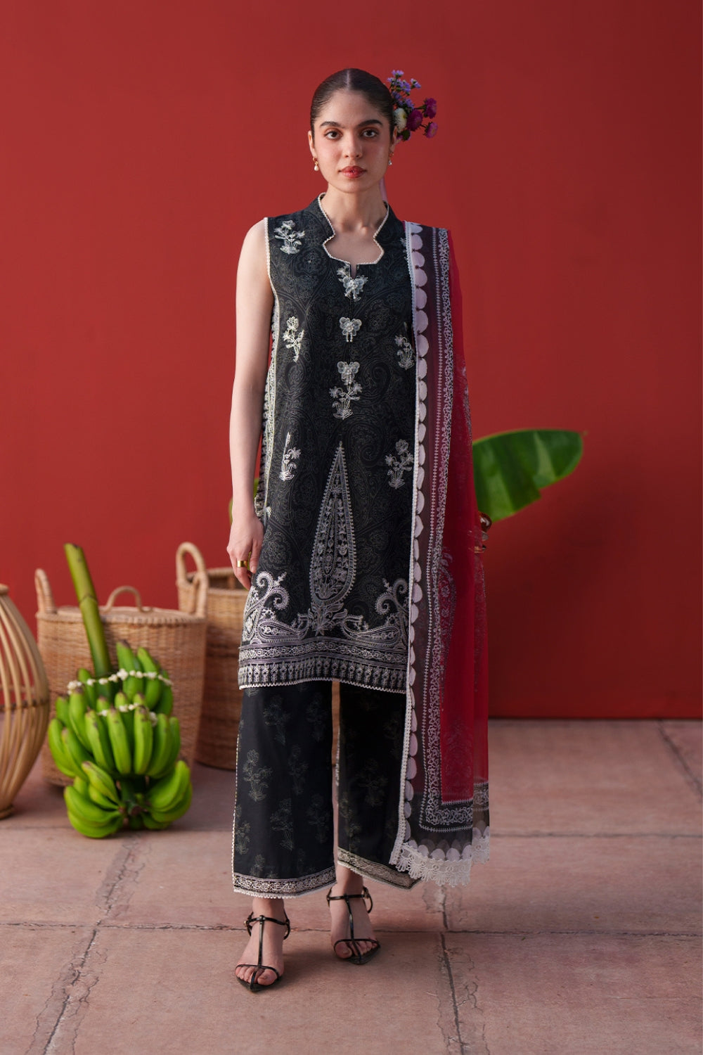 Saira Rizwan | Laanem SS 26 | NERAYA-B-SRL26-07 - Luxury Dress - available at Maria Faisal in UK and USA.