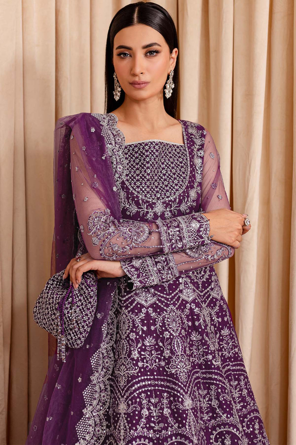 Farasha | Lumiere Formals | Plum Passion - Ladies Clothes - Maria Faisal