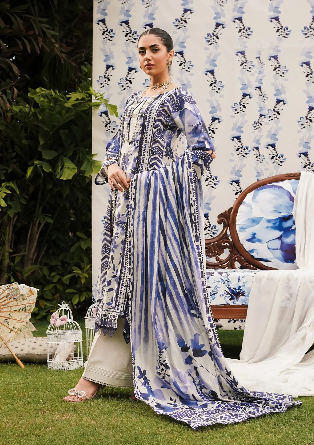 Elaf Premium | Printed Collection 24 | EEP-07A - Shadow Sisters - Waniyas