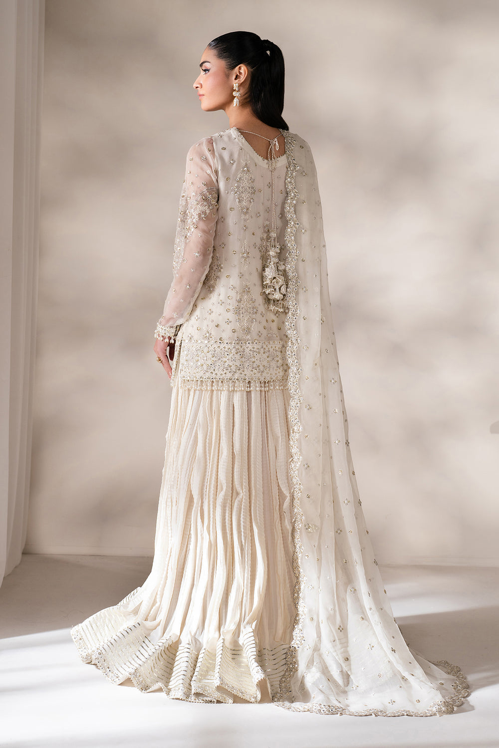 Baroque | Formals Collection | EMBROIDERED CHIFFON UF-4140 - Formal Dress - available at Maria Faisal in UK and USA.