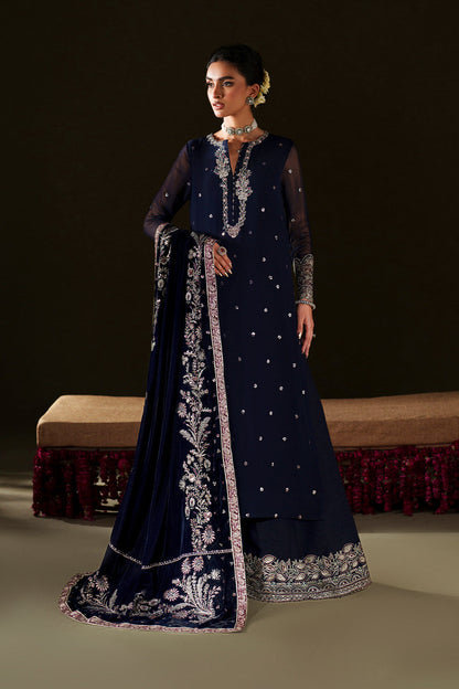 Iznik | Velvet 25 | IV-76 Embroidered Velvet - Formal Dress - available at Maria Faisal in UK and USA.