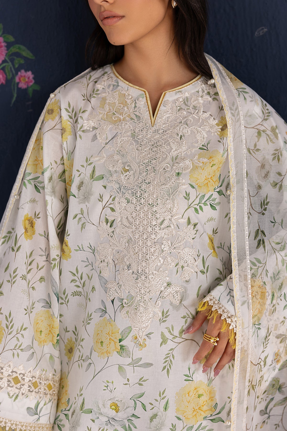 Baroque | Luxury Summer Pret | UF-4460 - Luxury Dress - available at Maria Faisal in UK and USA.