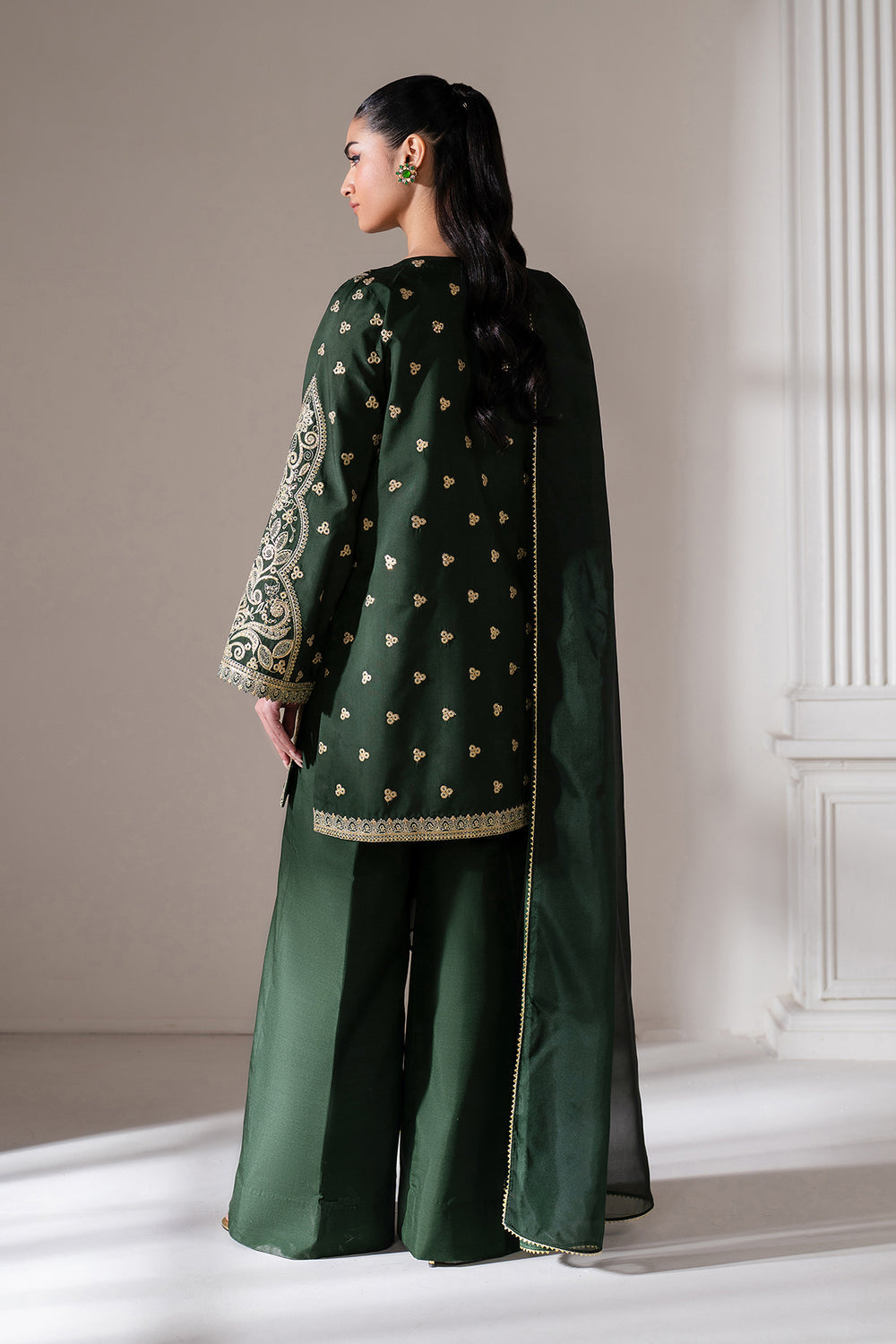 Baroque | Formals Collection | EMBROIDERED RAW SILK UF-4139 - Formal Dress - available at Maria Faisal in UK and USA.