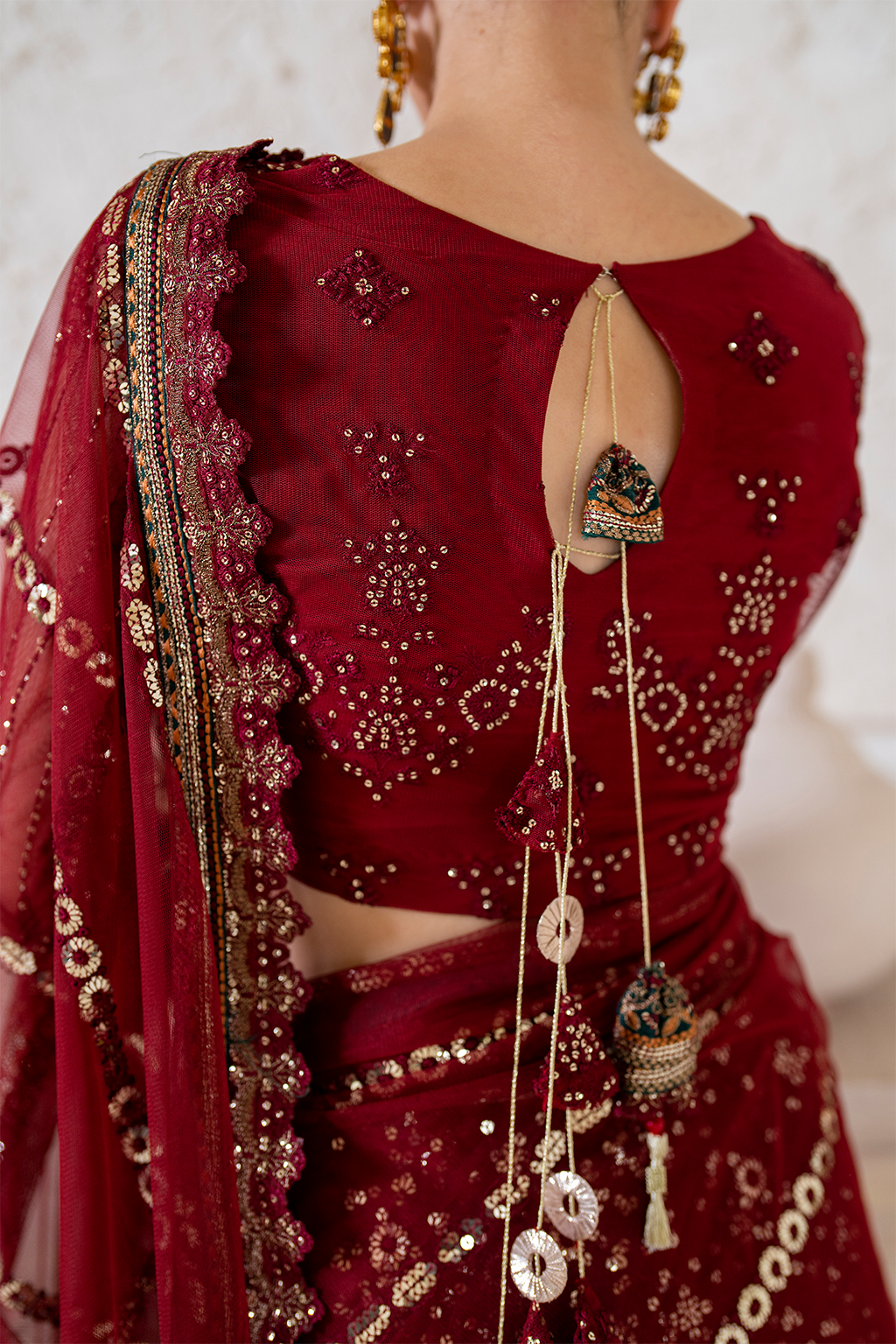 Iznik | Chinnon Chiffon | CC-49 Embroidered Net - Ladies Clothes - Maria Faisal