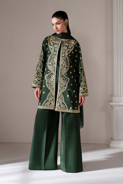 Baroque | Formals Collection | EMBROIDERED RAW SILK UF-4139 - Formal Dress - available at Maria Faisal in UK and USA.
