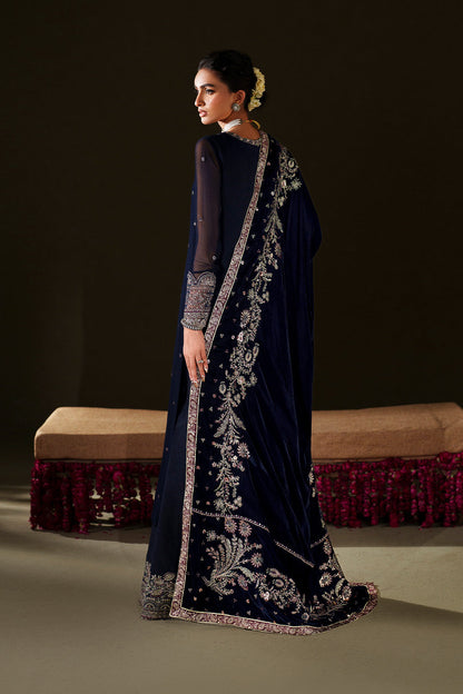 Iznik | Velvet 25 | IV-76 Embroidered Velvet - Formal Dress - available at Maria Faisal in UK and USA.