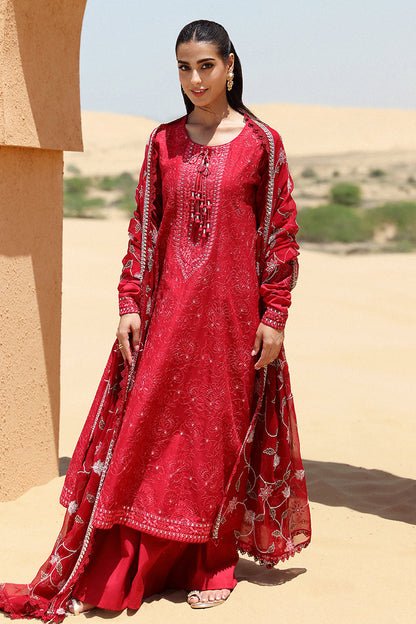 Cross Stitch | Eid Lawn 24 | VERMILLION SCARLET - Designer Dress with Intricate embroidery and embellishments. Shop elegent wedding dress at Maria Faisal.