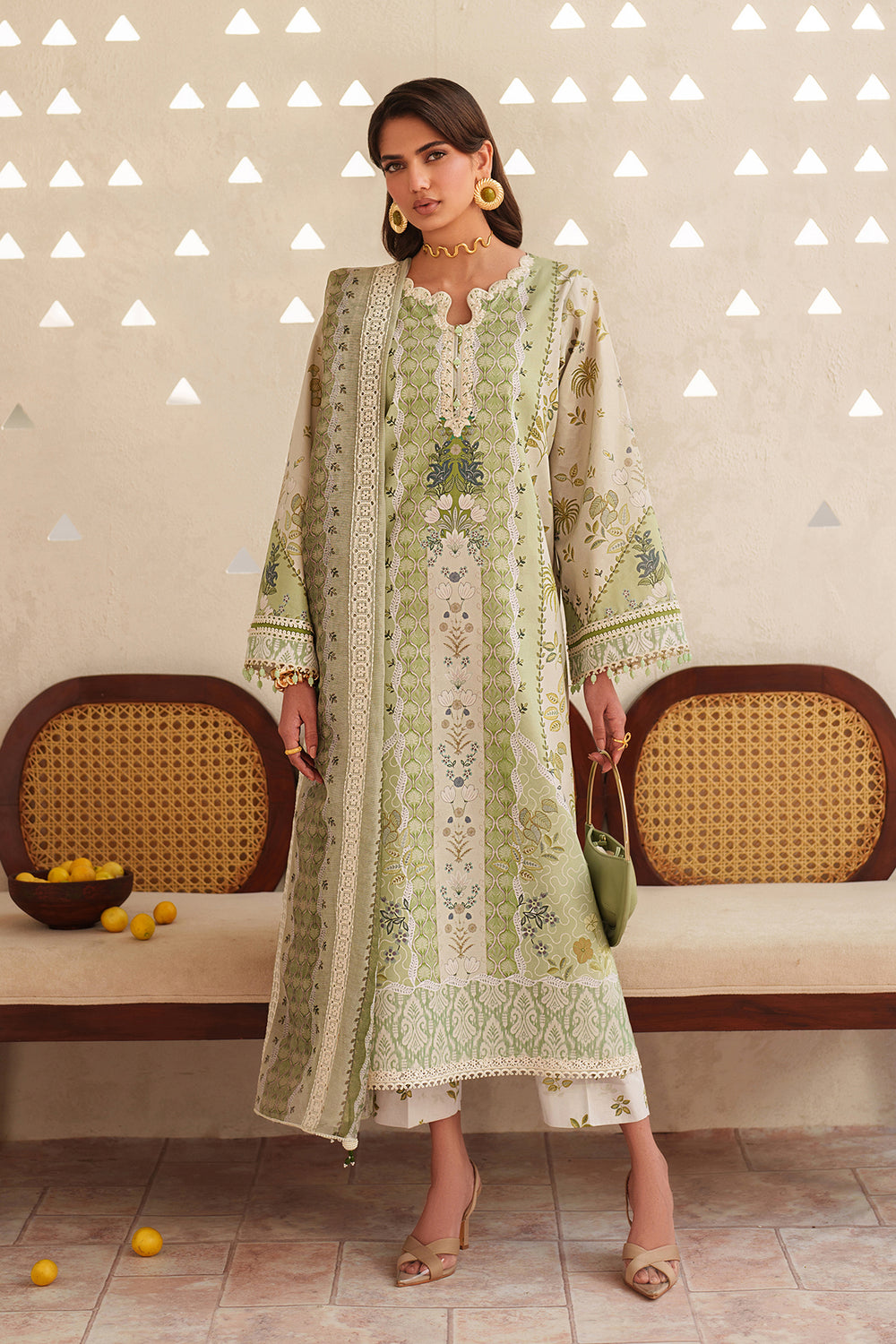 Baroque | Luxury Pret Summer | UF-4406 - Luxury Dress - available at Maria Faisal in UK and USA.