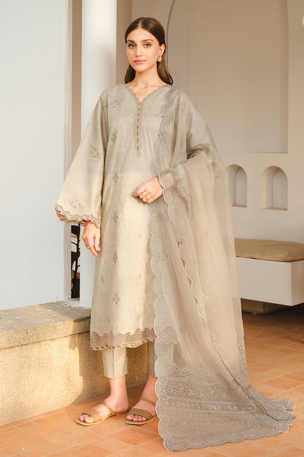 Baroque | Luxury Pret 24 | LAWN UF-664 - Designer Dress with Intricate embroidery and embellishments. Shop elegent wedding dress at Maria Faisal.