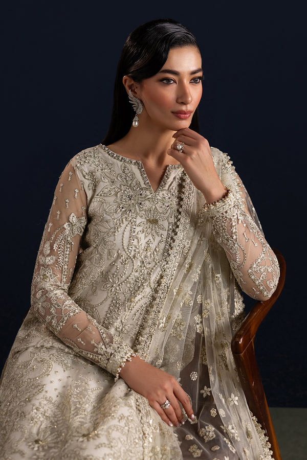 Baroque | Formals Collection | EMBROIDERED NET UF-4448 - Formal Dress - available at Maria Faisal in UK and USA.