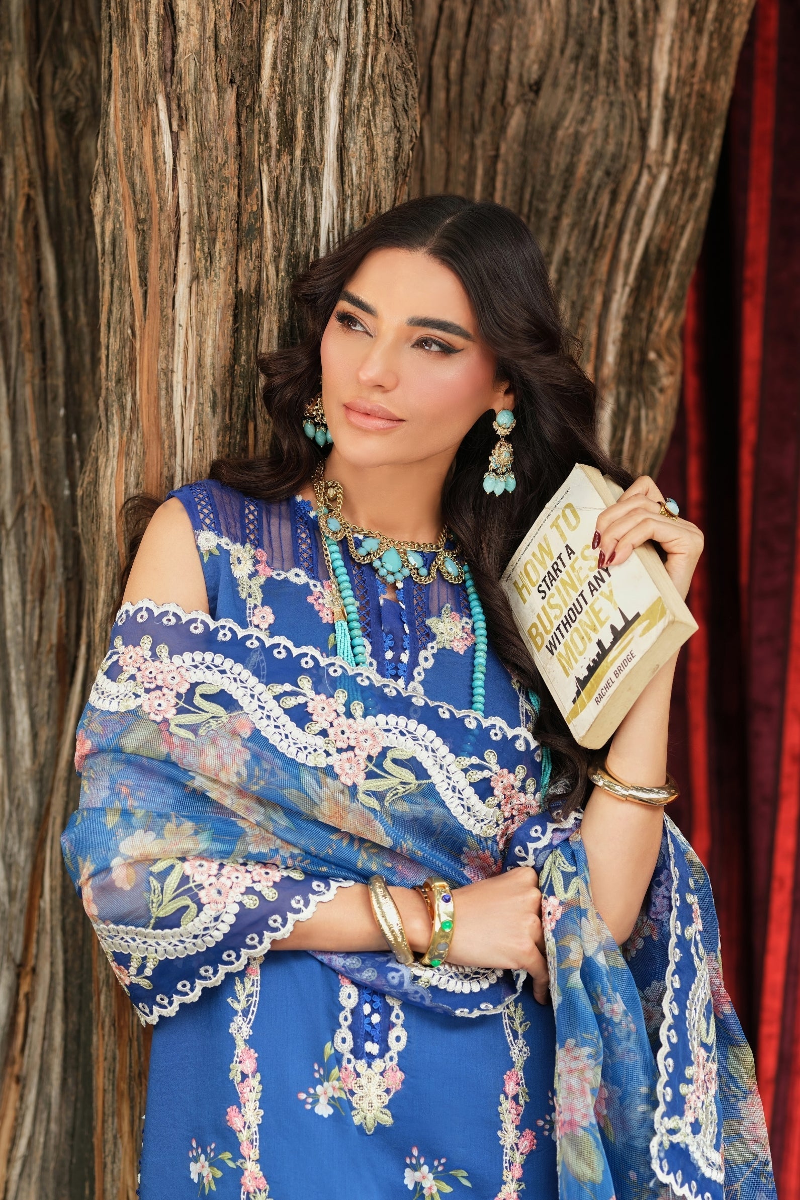 Maryam Hussain | Luxury Lawn 26 | Skye - Luxury Dress - available at Maria Faisal in UK and USA.