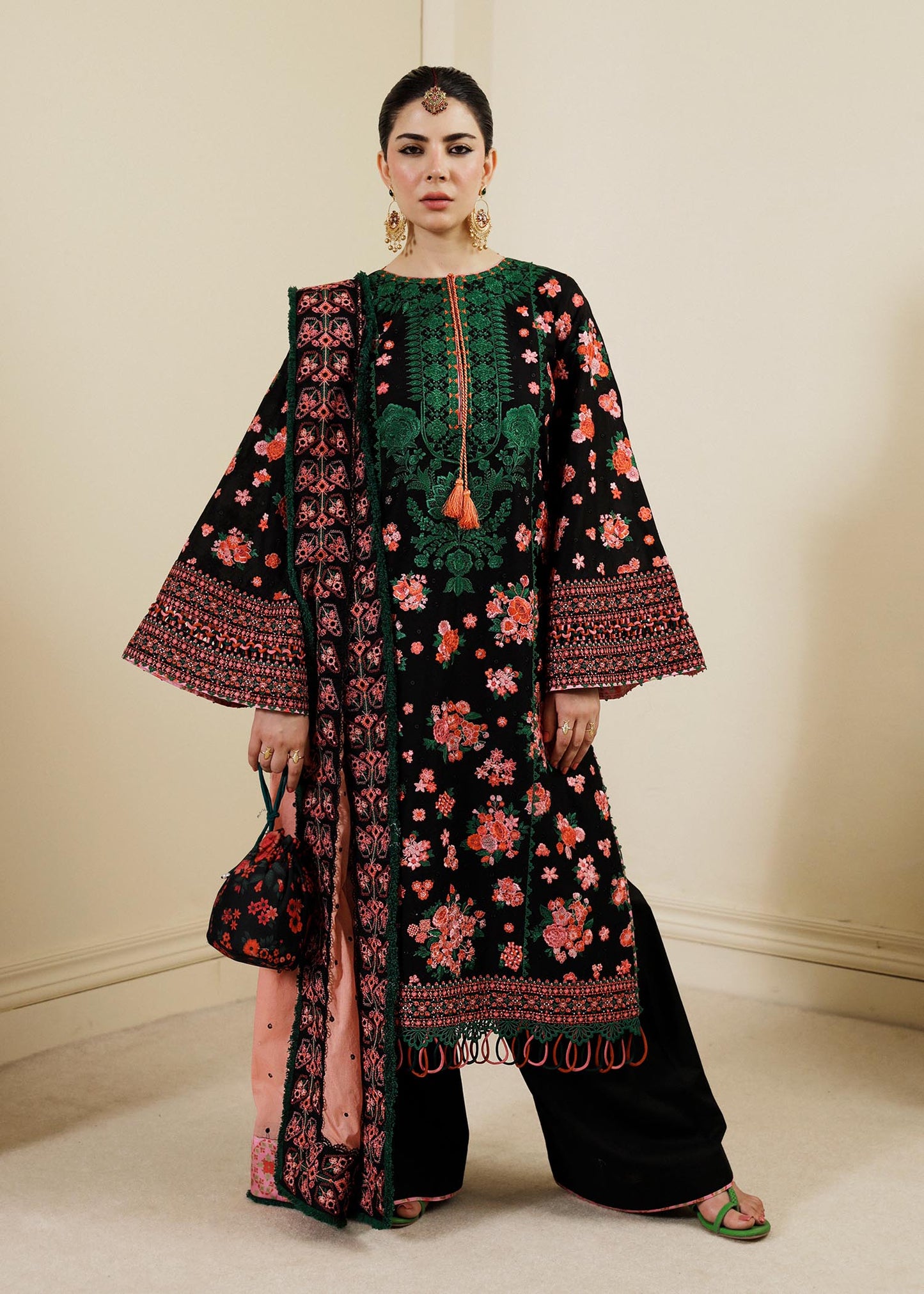 Hussain Rehar | Lawn SS 2023 | Noir - Ladies Clothes - Maria Faisal