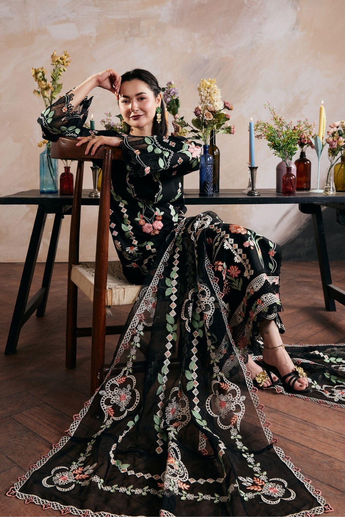 Maryam Hussain | Luxury Lawn 26 Vol 2 | Gul Meena - Luxury Dress - available at Maria Faisal in UK and USA.