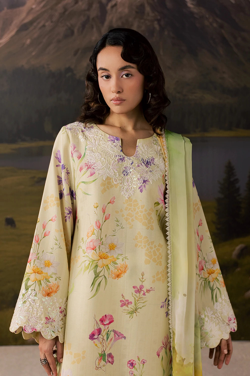 Vanya | Post Crds of July | SM-026 - Luxury Dress - available at Maria Faisal in UK and USA.