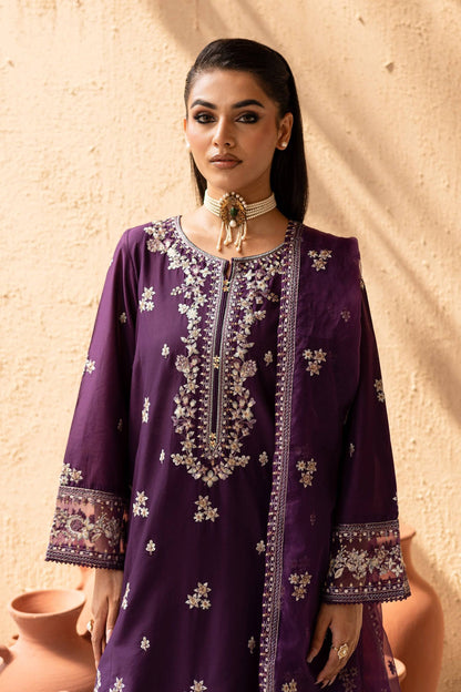 Batik | Nyra Embroidered Summer Solids | Amethyst by Maria Faisal - Registered Vendor of : Batik - type : Ladies Clothes - 100% original wedding dresses