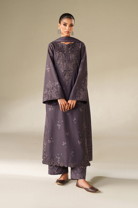 Iznik | Winter Chapter 25 | UE-558 Printed Khaddar - Casual Dress - available at Maria Faisal in UK and USA.