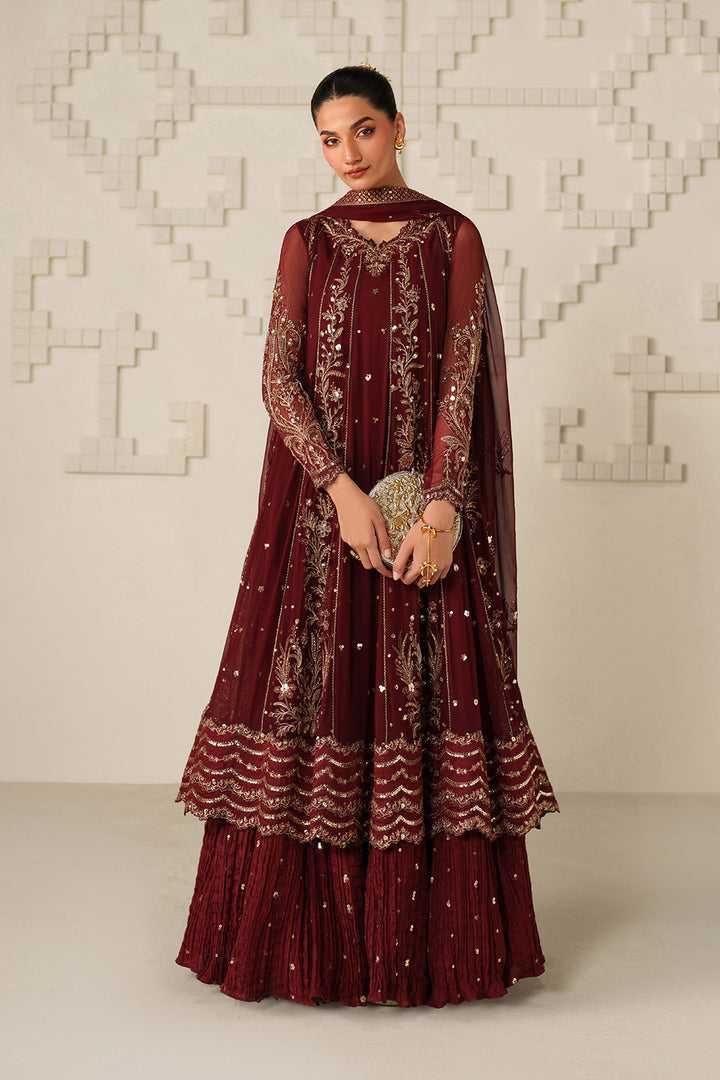 Iznik | Chinon Chiffon | UE-622 - Dress - available at Maria Faisal in UK and USA.
