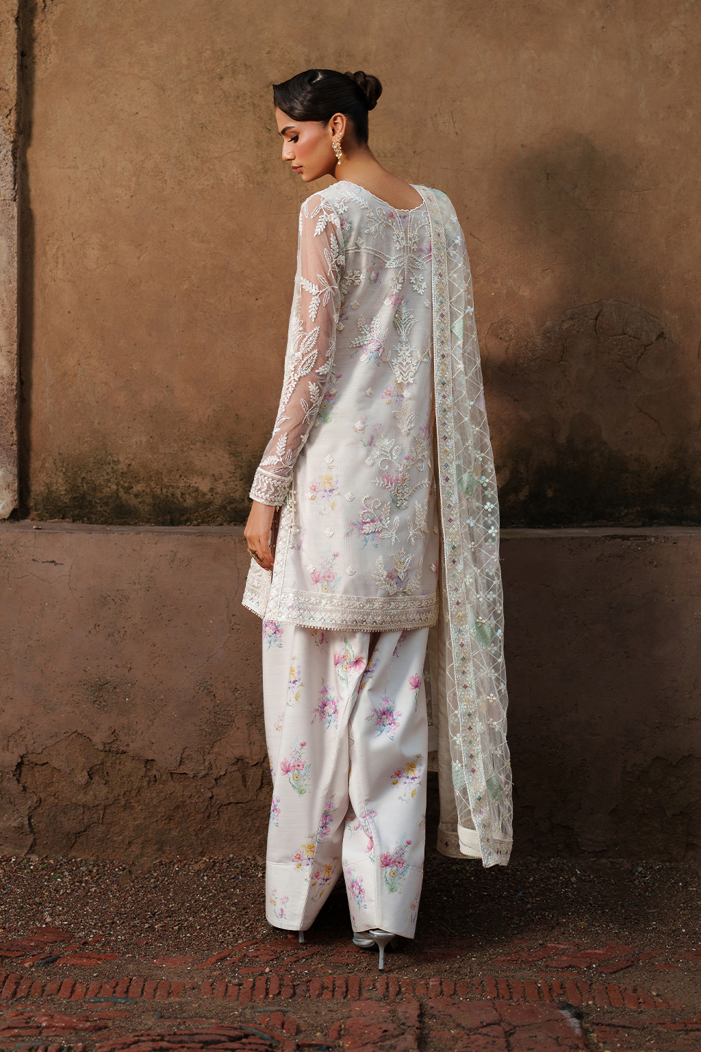 Iznik | Festive Formal | UE-534 Embroidered Net - Ladies Clothes - Maria Faisal
