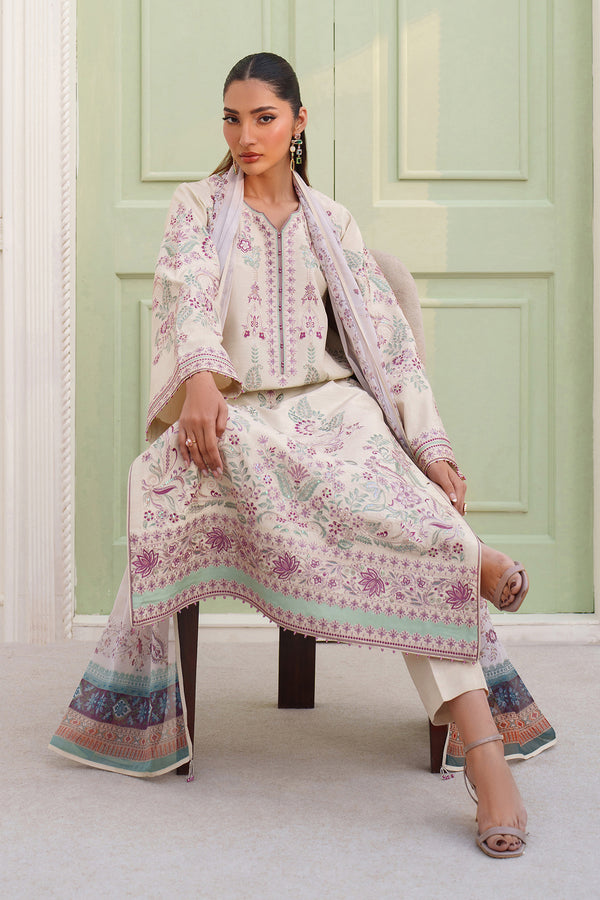 Baroque | Formals Collection | EMBROIDERED RAW SILK UF-4385 - Formal Dress - available at Maria Faisal in UK and USA.