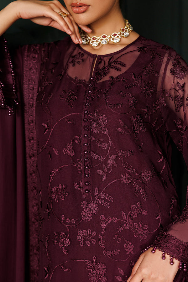 Baroque | Formals Collection | EMBROIDERED CHIFFON UF-4436 - Formal Dress - available at Maria Faisal in UK and USA.