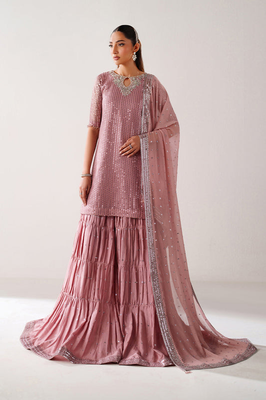 Baroque | Formals Collection | EMBROIDERED CHIFFON UF-4388 - Formal Dress - available at Maria Faisal in UK and USA.