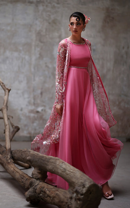 Threads and Motifs | Formal Dresses 25 | NET EMBROIDERED JAKCET WITH MAXI