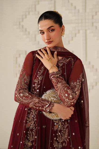 Iznik | Chinon Chiffon | UE-622 - Dress - available at Maria Faisal in UK and USA.